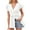 White, variant on QLEICOM Women 2023 Summer Tops T-shirt Hollowed Out Tucked Waist Edge Peplum Sleeve Shirt Top Short Sleeve Short Sleeve V-neck Tops Black S, US Size 4