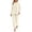 White, variant on Enjoytime Winter Pajamas for Women Set Patchwork Button Down Comfy Fleece Sleepwear Long Sleeve Soft Loose Warm 2 Piece Lounge Set