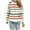 C Orange, variant on Horkkom Hoodies for Women Plus Size Striped Print Pullover Sweatshirts Casual Long Sleeve Hoodies with Pocket Drawstring XXXL