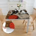 thumbnail image 2 of HAOXIT  Cute Dog Print Puppy Animal Cute Doodle Print Table Cloth Square Tablecloth Anti Wrinkle Table Cover for Dining Kitchen Parties 36*36, 2 of 8