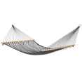 thumbnail image 3 of Fab Habitat 12 -14 ft Adjustable Quick Dry Recycled Polyester Rope Hammock, Fade Resistant, 2 Person Indoor/Outdoor (460lbs Capacity) for Patio, Poolside, Backyard, Garden, Balcony, Miami - Charcoal, 3 of 8