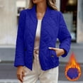 thumbnail image 3 of Women's Diamond Quilted Crop Jackets Lightweight Casual Bomber Jacket Warm Winter Zip Up Short Coats with Pockets, 3 of 6
