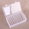 thumbnail image 4 of Sewing Thread Box 42 Spools Large Capacity Plastic Storage Quilting Carrying Accessories Empty Embroidery Cross-stitch Dust-proof Container Accessories Blue, 4 of 8