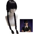 thumbnail image 2 of 2023 Película Miércoles Addams Vestido para Niñas, Disfraz de Halloween Miércoles Addams, Disfraces de Cosplay para Niños, 2 of 3