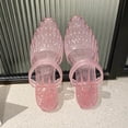 thumbnail image 5 of Willtoo Jelly Mesh Ballet Flats Clear Sandals for Women Beach Water Shoes Cute Fashion Trendy for Girls Office Cruise Festivals Gifts, 5 of 6