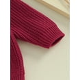 thumbnail image 6 of Bagilaanoe Newborn Baby Girl Boy New Year Clothes Knitted Sweater Long Sleeve Letters Embroidery Pullover 3M 6M 9M 12M 18M Infant Warm Jumpers Tops Fall Loose Knitwear, 6 of 9