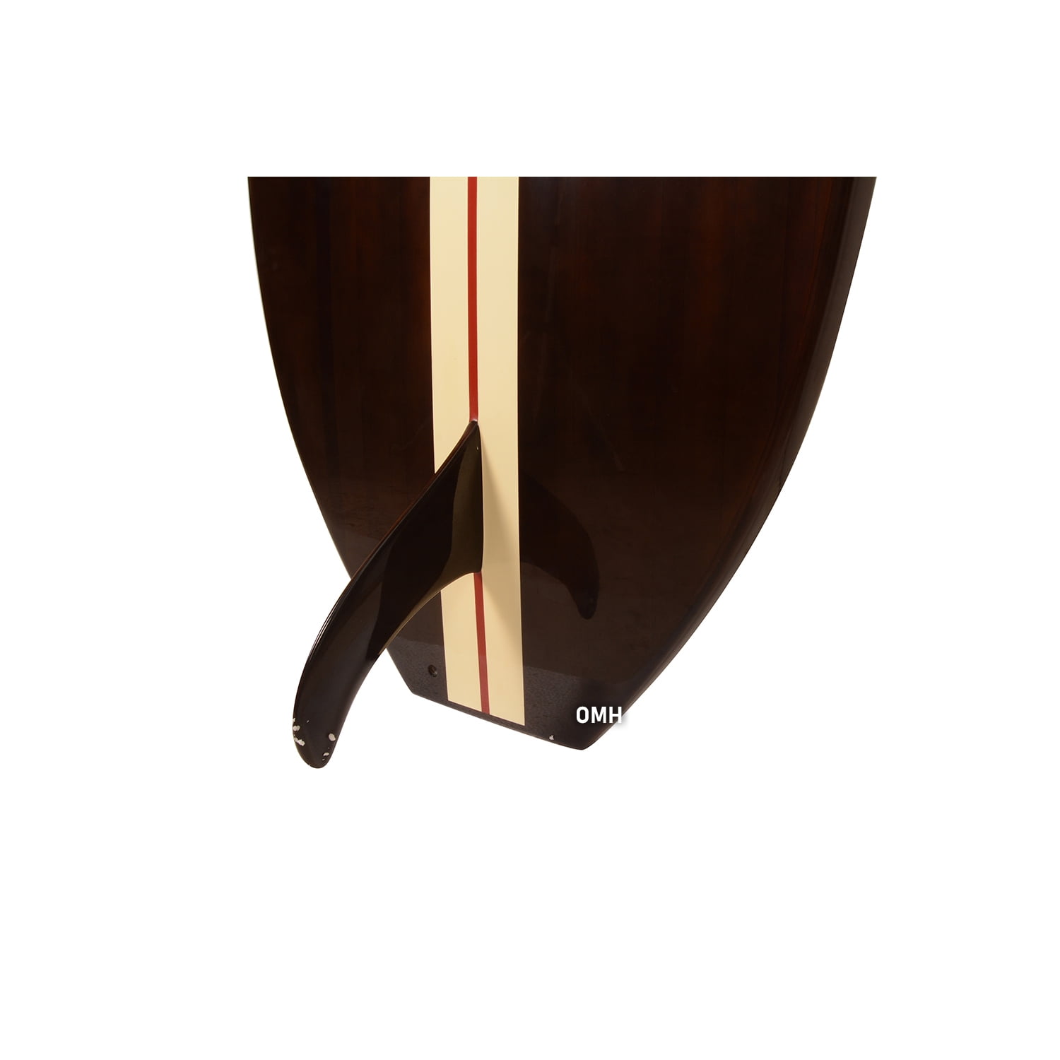 Old Modern Handicrafts Paddle Board in Dark Painted Wood 11ft with 1 fin