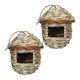 thumbnail image 1 of Casa para pájaros para jardín o exterior, cajas nido para pájaros colgantes, hecho a mano Natural, nido de pájaro pequeño para colibrí, 2 uds., 1 of 6