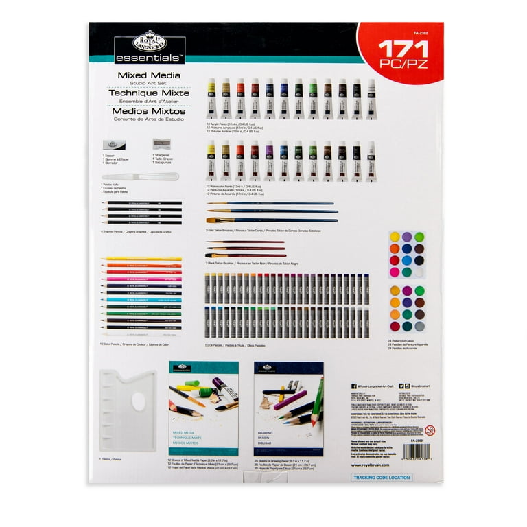 Royal & Langnickel Essentials - 171pc Mixed Media Art Set, for