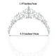 thumbnail image 2 of Corona de boda nupcial y tiara con cristales para accesorios para el cabello de novia Tiara de plata Hart para mujeres y niñas Adepaton WMZL-118, 2 of 5