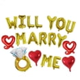 thumbnail image 1 of Set, Will You Marry Me Decorative Balloons Rose Golden/Golden, Wedding Proposal Decorative Creative Balloons Will You Marry Me Logo Banner, Rhinestone Ring Engagement Balloons, Red Heart Balloons Hook, 1 of 4