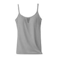 thumbnail image 4 of Women's Supportive Tank Top Built-In Bra Breathable Workout Essential Yoga Gym Wear Dark Gray XXXXXXL, 4 of 8