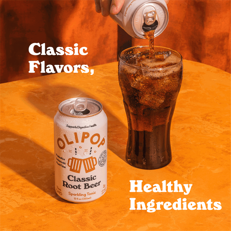Olipop Prebiotic Soda Pop, Classic Soda Variety Pack, High Fiber