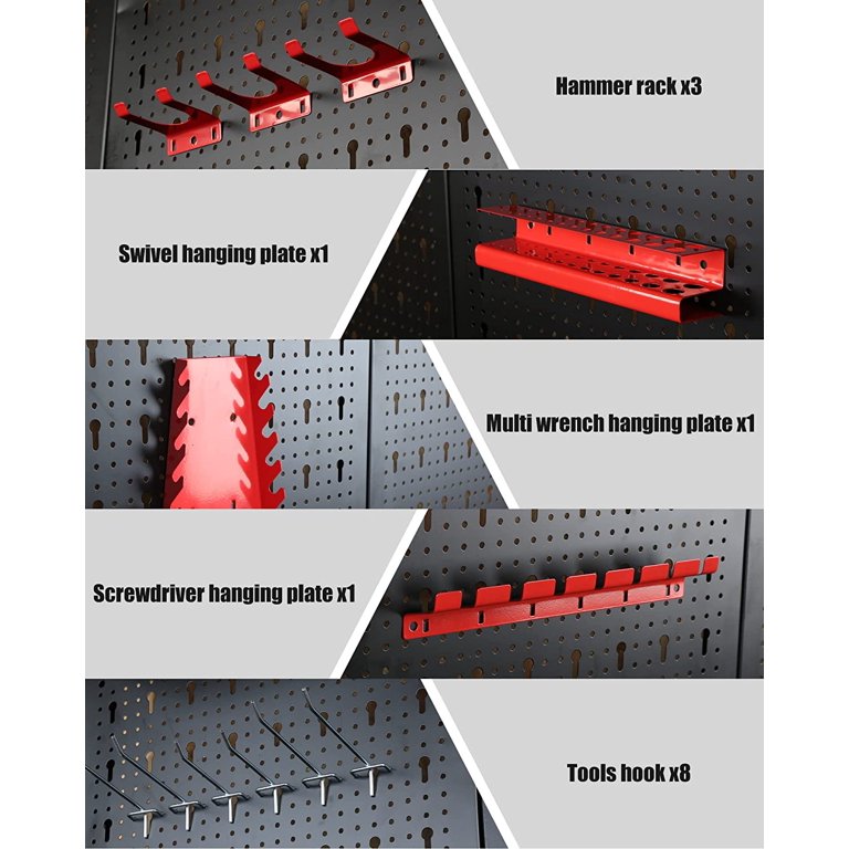 Pegboard Raks Wall Mount Shelves Zonon 4-Pack Black Pegboard Shelves - 13.8 X 6 Inch ...