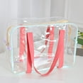 thumbnail image 3 of Bolsa de mano transparente,Bolsa de viaje transparente para playa de PVC transparente,Bolsa de viaje impermeable para natación,Bolsa transparente para maquillaje,cosméticos y deportes,Bolsa, 3 of 5