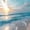 Blue, variant on Bright Sun Turquoise Ocean Wave Framed Wrapped Canvas Posters for Kitchen Bathroom Dorm Decor, Ready to Hang12"L x 8"W