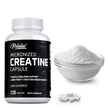 Micronized Creatine Capsules - Supports Muscle Growth, Strength, Endurance, Recovery - 120 Capsules