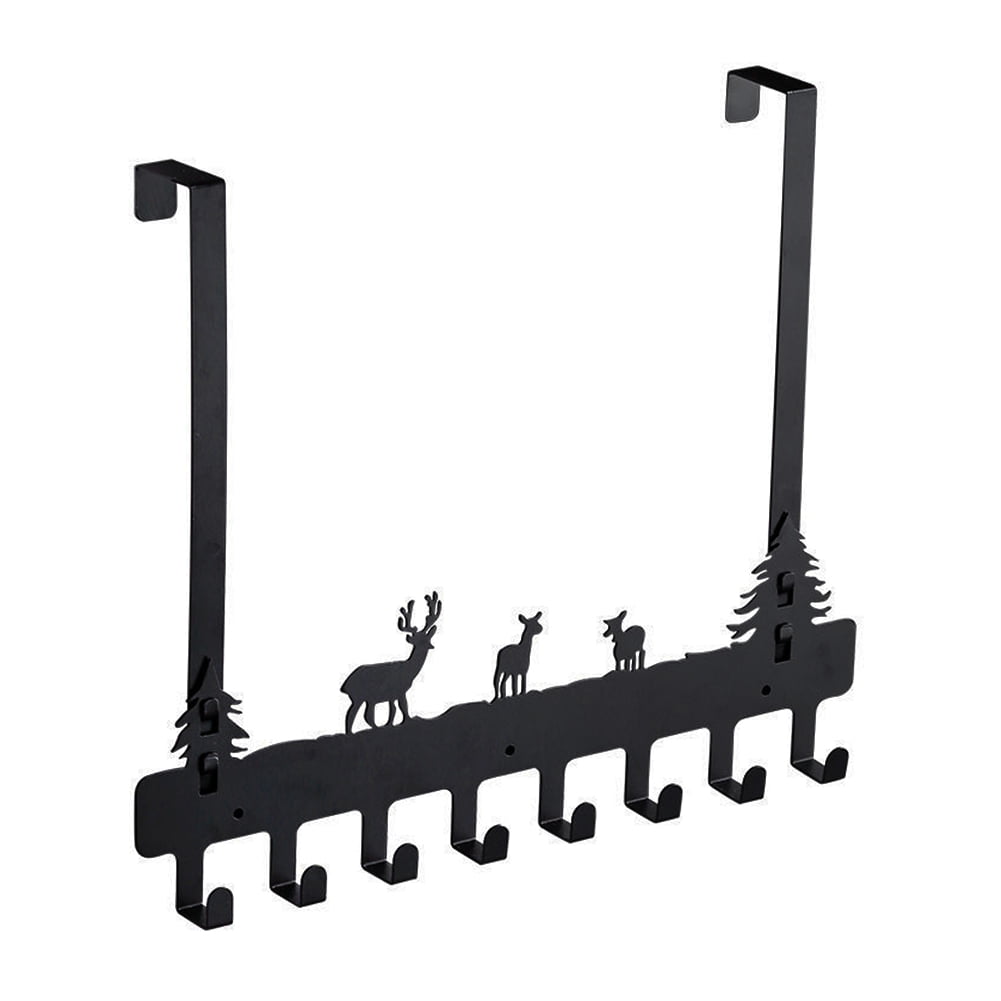 Kepooman Over The Door Hooks 8 Pack Over The Door Towel Hanger for Coat Hangers Sturdy Stainless Steel Hooks for Hanging Coats, Black Kepooman Over The Door Hooks 8 Pack Over The Door Towel Hanger for Coat Hangers Sturdy Stainless Steel Hooks for Hanging Coats, Black