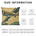 thumbnail image 5 of BANET  Vintage Airplane Throw Pillow Cushion Cover, Retro Flight Emblem with Old Plane Stripes Grunge Style, Decorative Square Accent Pillow Case 20x20in, 5 of 5