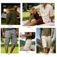 thumbnail image 7 of Chiccall Mens Cargo Shorts Lightweight Summer Casual Elastic Waist Drawstring Outdoor Hiking Work Shorts with Multi Pockets, 7 of 7