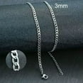 thumbnail image 3 of Basic Punk Stainless Men's Chain Necklace Stainless Steel Color Male Choker Gift, 3 of 6