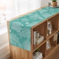 thumbnail image 6 of Table Runners 90 Inches Long Dress Scarves, Teal Coastal Farmhouse Coffee/Dining/Kitchen Table Runner for Living Room, Starfish Coral Summer Beach Ocean 13x90 Inch, 6 of 9