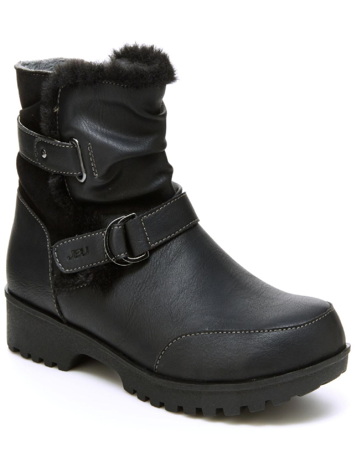 JBU by Jambu Womens Indiana Faux Leather Cozy Winter & Snow Boots