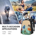 thumbnail image 7 of Lafuoo Colorful Plants And Insects Pattern Large Capacity Backpack, Durable Adjustable Straps Campus, Travel, Work Computer Backpack, Unisex-One Size, 7 of 7