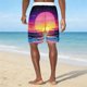 thumbnail image 5 of Los Pantalones Cortos de Cintura Elástica de los Hombres de Vacaciones Informales Imprimidos Pantalones de Baño, Pantalones de Playa con Cordón con Bolsillos Laterales, 5 of 8