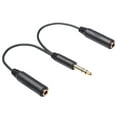 thumbnail image 4 of 8 "6,35 mm 1/4" estéreo 1 enchufe a 2x cable adaptador divisor en Y Nuevo kusrkot Adaptador de audio, 4 of 8