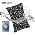 thumbnail image 6 of Salouo Black White Leaves Pattern Pillow Cases,1PC Pillow Covers with Envelope Closure Decorative Pillow Case for Bed Couch,Pillows Not Included-16"x24", 6 of 6