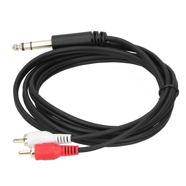 6.35mm To 2RCA Cable, 6.35mm To 2RCA Mini Audio Adapter Cable Easy To Operate Lightweight Sturdy Stable For Device