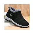 thumbnail image 7 of Gomelly Womens Winter Shoes Slip On Warm Booties Round Toe Snow Boots Lightweight Ankle Bootie Cold Weather Walking Casual Comfort Shoe Black Style A 7.5, 7 of 7
