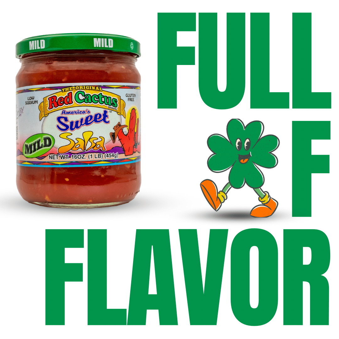 (2 pack) Red Cactus America’s Sweet Salsa, Mild, 16 oz - Sweet Mild Salsa for Dipping, Tacos, and Nachos
