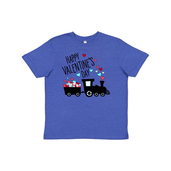 Inktastic Happy Valentine's Day Train Youth T-Shirt