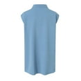 thumbnail image 5 of vigerkar Linen Tank Tops for Women Button Down Sleeveless V Neck Loose Fit Shirts Summer Casual Plus Size Lightweight Blouses Sky Blue, L, 5 of 8
