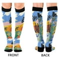 thumbnail image 4 of FORMRS Womens Knee High Socks Casual Long Thick Travel Daily Wear, 2 Pairs, Colorful Landscape, 4 of 6