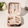 thumbnail image 6 of Floral Animal Travel Portable Square Display Case: Earring and Necklace Organizer - Ideal for Girls and Women, 6 of 6