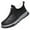 Black, variant on Men's Leather Shoes On Driving Winter Lined Warm Comfort Casual Footwear Soft Sole Lightweight Non Outdoor Walking