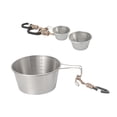 thumbnail image 3 of Cup Acero inoxidable con una vajilla de manija para pescar picnic al aire libre 30 ml, 3 of 8