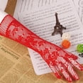 thumbnail image 3 of Gloves Fine Workmanship Bridal Gloves Lace With Finger for Wedding, 3 of 6
