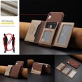 thumbnail image 3 of Allytechgroup Case for Apple iPhone XR, 2-in-1 Detachable Wallet Shell Magnetic RFID Blocking Case [Compatible with MagSafe] Stand PU Leather TPU Cover with Credit Card Slots/Cash Pockets, Brown, 3 of 13