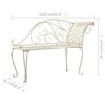 thumbnail image 6 of vidaXL Garden Chaise Lounge 50.4" Metal Antique White, 6 of 6