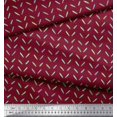 thumbnail image 3 of Soimoi Red polyester Crepe Fabric Brush Stroke Abstract Printed Craft Fabric by the Yard 42 Inch Wide, 3 of 3
