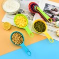 thumbnail image 3 of Juego de cucharas medidoras Rainbow, de plástico sin BPA, con escalas grabadas, apilables y aptas para lavavajillas. Un utensilio de cocina esencial para harina, azúcar y líquidos., 3 of 7