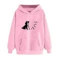 thumbnail image 4 of Long Sleeve Shirts for Women Cute Dog Graphic Sweatshirts Casual Crewneck Mom Hoodie With Pocket Plus Size, 4 of 4