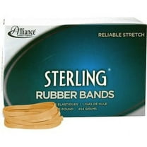 Alliance Rubber Sterling Rubber Bands, Size 64 (3-1/2" x 1/4"), Approx. 425 Bands per 1 lb. Box, Crepe