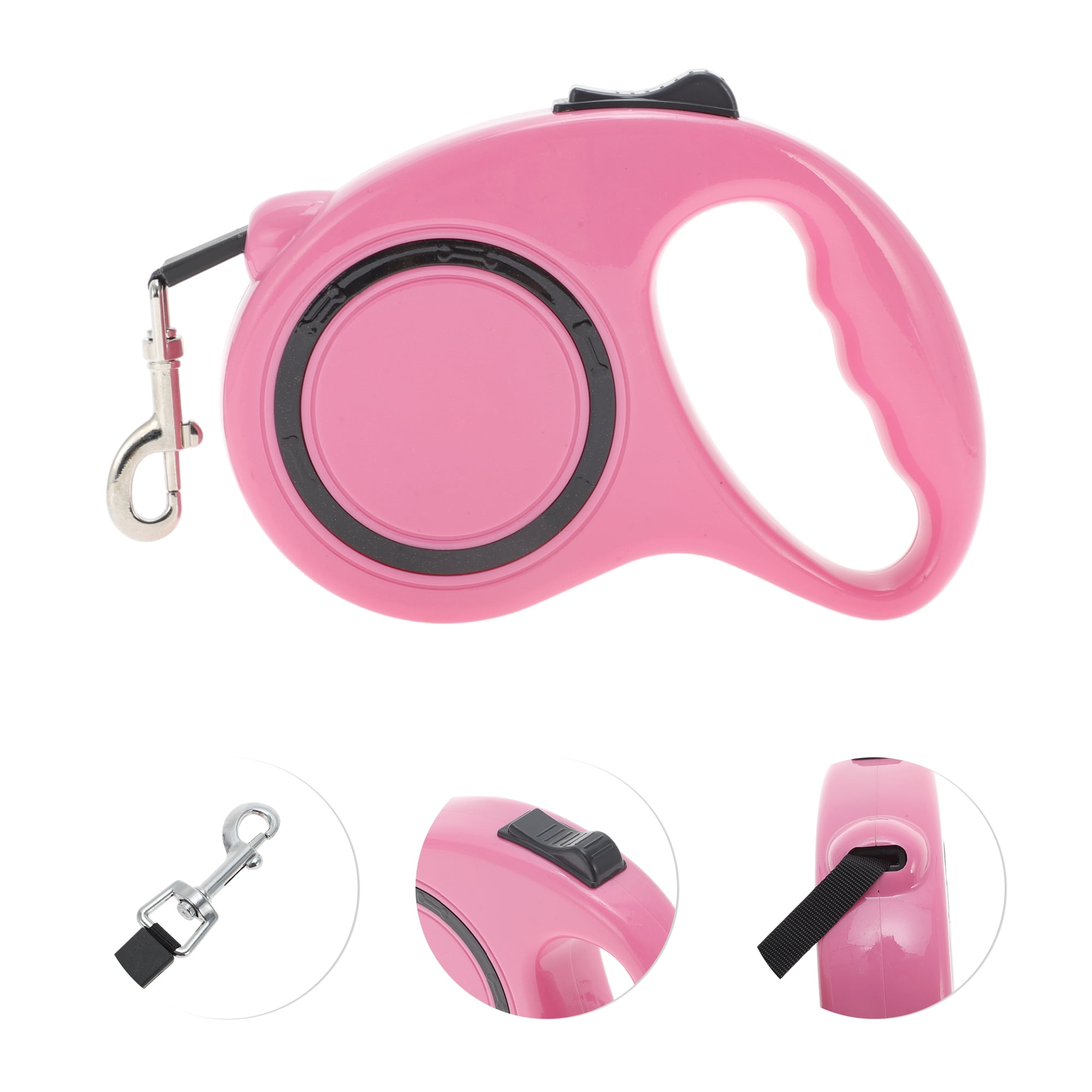 Unique Bargains Circle Pet Leash for Dogs and Puppies Comfortable Handle Pink 9.84ft