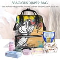 thumbnail image 5 of Honeii Fishing Bass Pattern Mummy Diaper Bag Backpack Durable Maternity Baby Nappy Casual Shoulder Bags Travel Hiking Outdoor Pack, 5 of 6