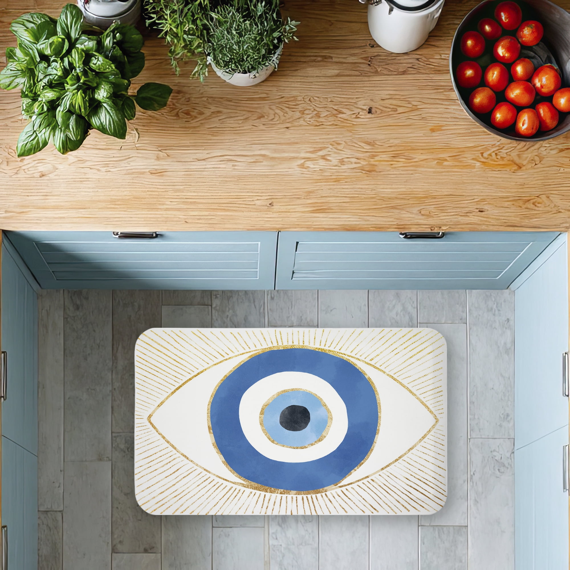 Stupell Industries Symbolic Evil Eye Protection Printed Anti-Fatigue Floor Mat, design by Ziwei Li
